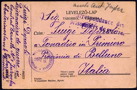 Una cartolina inviata a Luigi Depaoli